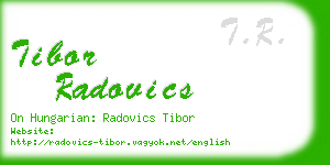 tibor radovics business card
